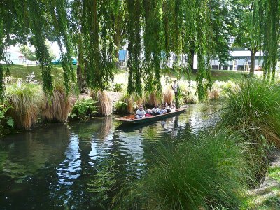 Punting on the Avon River, Christchurch.