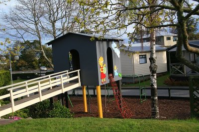 Playground De Bretts Taupo. early morning.