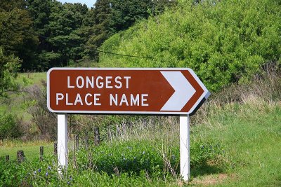 Longest place name sign