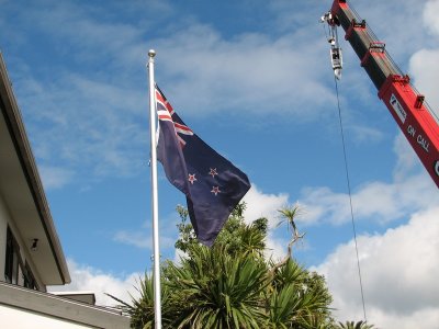 The flags a flyin