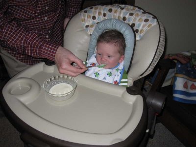 Joel's first taste of cereal IMG_3605.jpg