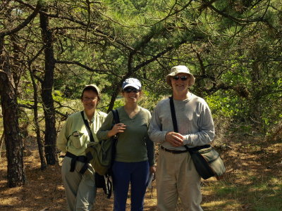 Sam, Molly, and Eric (left to right) at the Platanthera pallida site