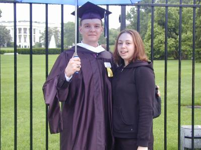 Graduation - May 18 - Debbie and I at the White House
