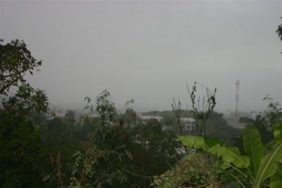 dust cloud coming out of the ground