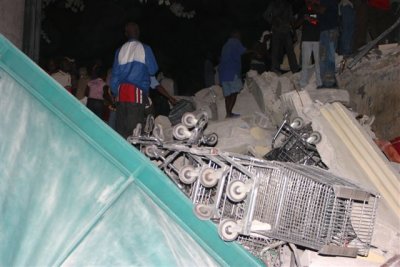 Caribbean Supermarket, totally destroyed