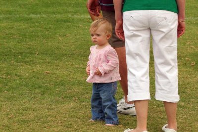 The youngest spectator....