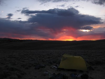 Camping on the northern hills of the Great Basin