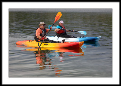 Brisk paddle around the lake..