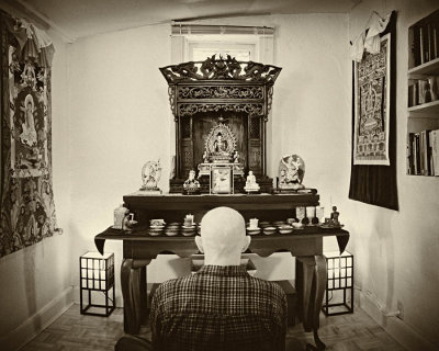 Buddhist meditation shrine