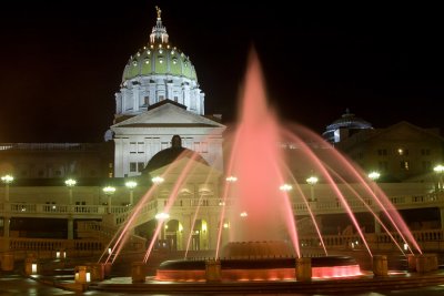 Pink Fountain for Breast Cancer Awareness Month