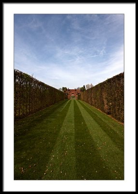 Architecture in the lawn, the hedge and the house...