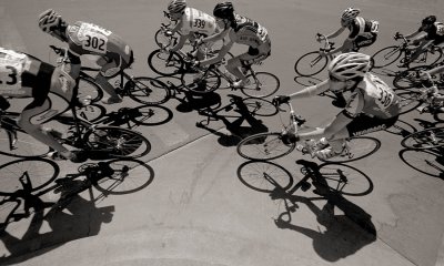 Bike Race in Black & White