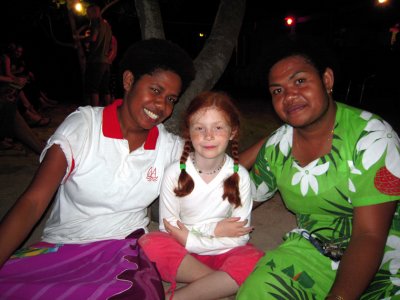 With friends at Long White Beach, Yasawa Group, Fiji