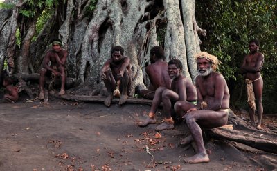 Village elders in the nakamal - Yakel, Eastern Tanna