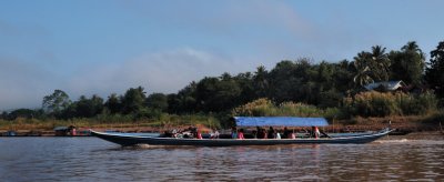 Long boat on the Mekong