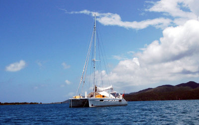 Anchored in Puerto Real, Raotan, Honduras