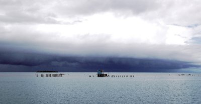 Passing squall, Guanaja, Honduras