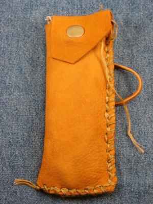 Nice double handmade leather sheath