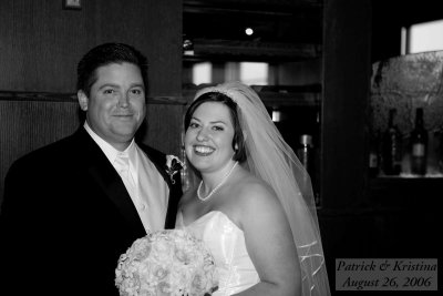 Kristi's wedding in black & white