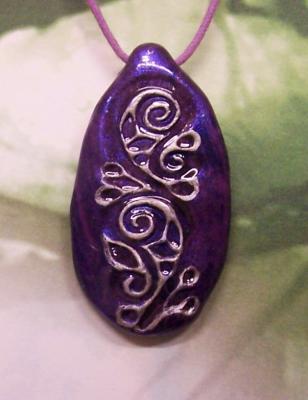 Celtic Purple, Blue and Silver Necklace