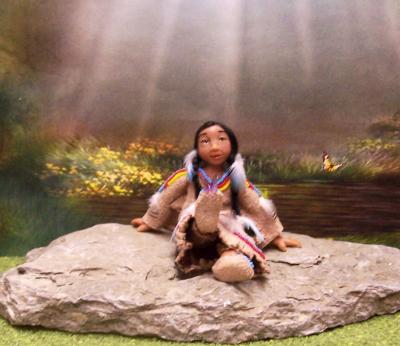 Miniature Child with Butterfly another view