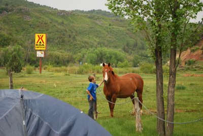Camping at Glendale, Utah