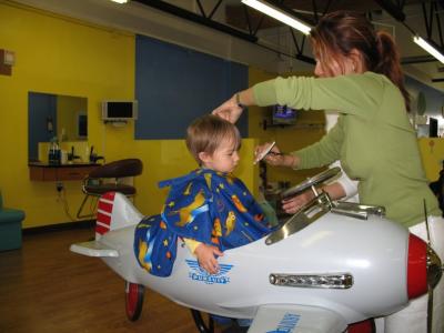 Julia's First Haircut - April 2006