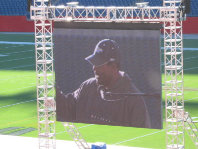 Troy Brown addresses the crowd