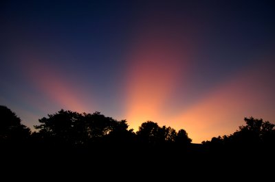 Crepuscular Rays at Sunset