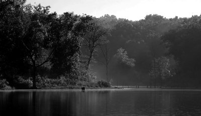 Mysterious Cove in Black and White