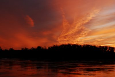 Sunset at Linn Creek Reservoir