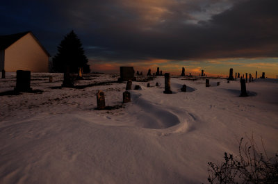 Cemetery Snow Drifts