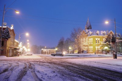 Winter Scene Downtown Albany