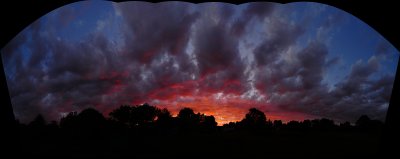 Uncropped Panoramic Test of Summer Sunset