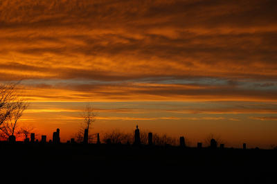 Sunset & Cemetery