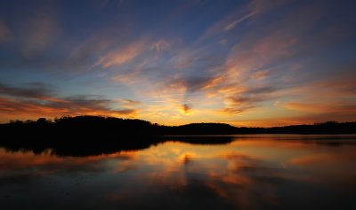 Sunset Reflection in Linn Creek Reservoir
