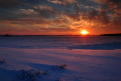 Sunset over Snow Prairie