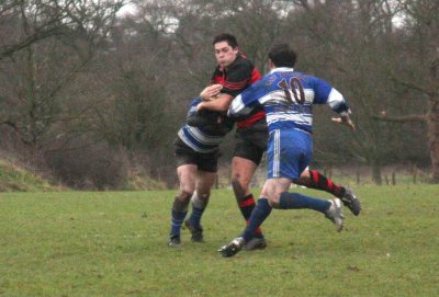 The ball's miles away Stuey - give the lad his head back before you try and pass it!