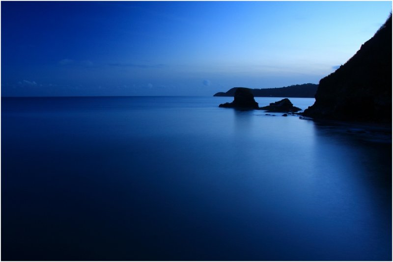 Calm evening sea, Charlestown