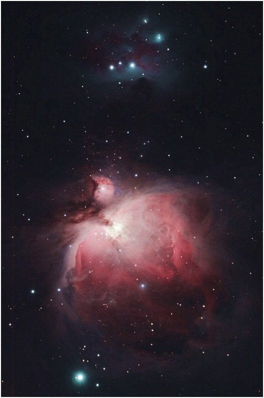 Orion Nebula, M42, and Running Man Nebula, NGC1977