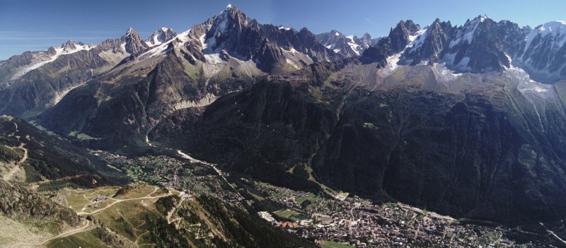 Chamonix Valley from Le Brevent, France