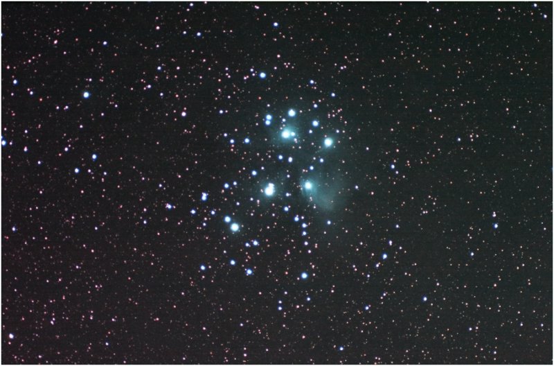 Pleiades star cluster & nebulae in Taurus