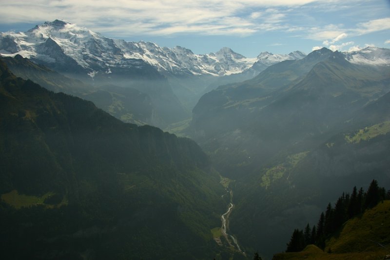 View along Lauterbrunnen valley from Schynige Platte