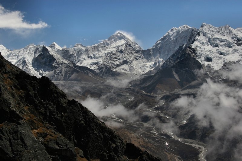 Makalu (centre, background), from Nangkartshang