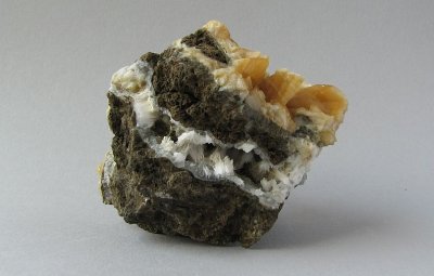 Calcite w/ Analcime & Natrolite
