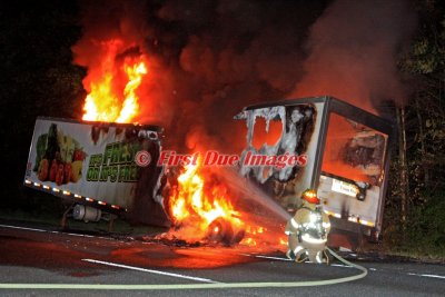 Oxford MA - Grocery Trailer fire, I-395 Southbound - May 31, 2010