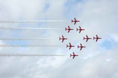 The red arrows