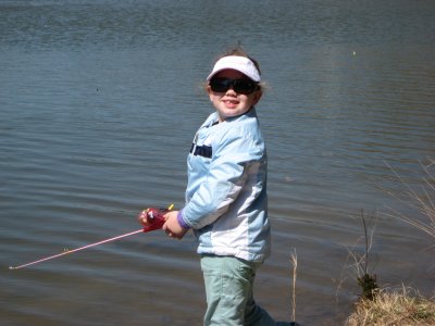 Caitlin fishing