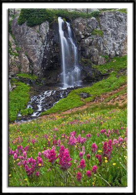 Porphyry Basin Waterfall and Paintbrush