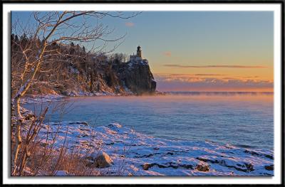 Sunlit Fog at Split Rock Lighthouse